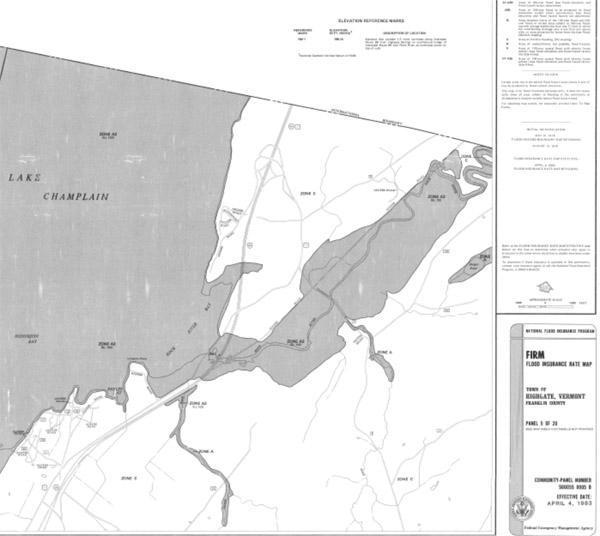 Example of a Zone A Map from the FEMA Map Service Center